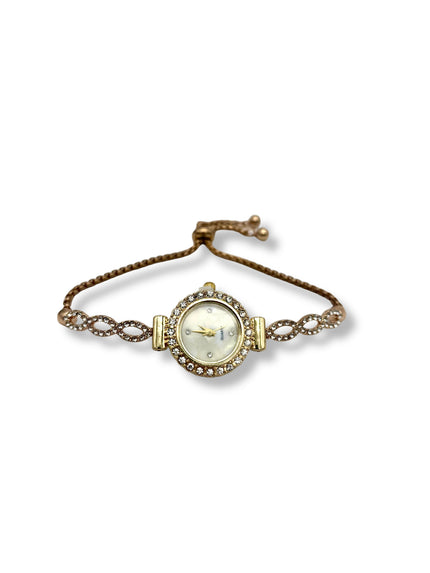 Adjustable Round Diamante Watch