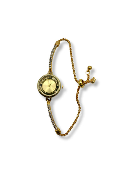 Adjustable Falling Diamante Circle Watch
