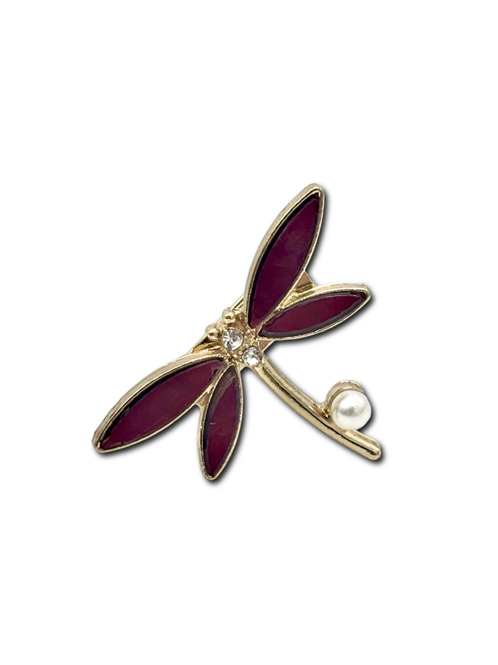 Dragonfly Pearl Brooch
