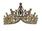 Regal Gold Coloured and Clear Stone Tiara