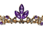 Dainty little Amethyst and Gold Coloured Tiara