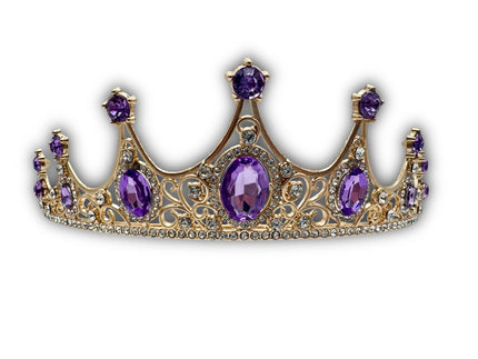 Regal 5 point Amethyst Coloured Tiara