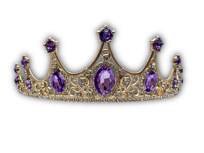 Regal 5 point Amethyst Coloured Tiara