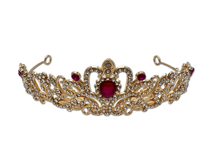 Ruby and Gold Coloured Tiara