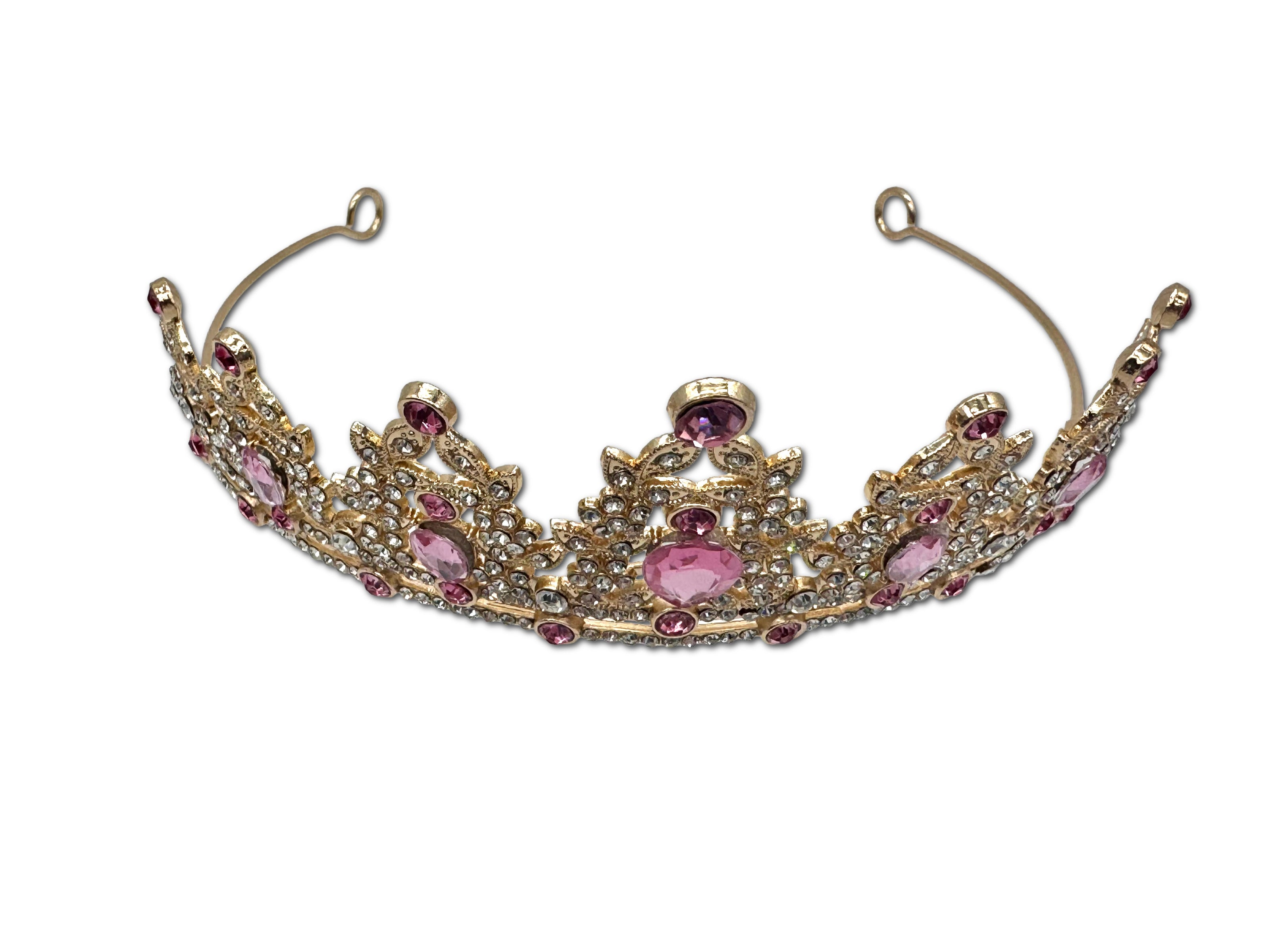 Gold and Pink Coloured Tiara
