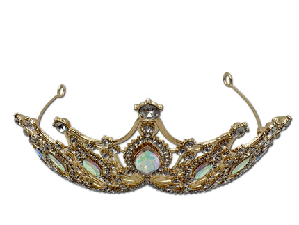 Regal Gold Coloured and Clear Stone Tiara