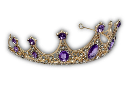 Regal 5 point Amethyst Coloured Tiara