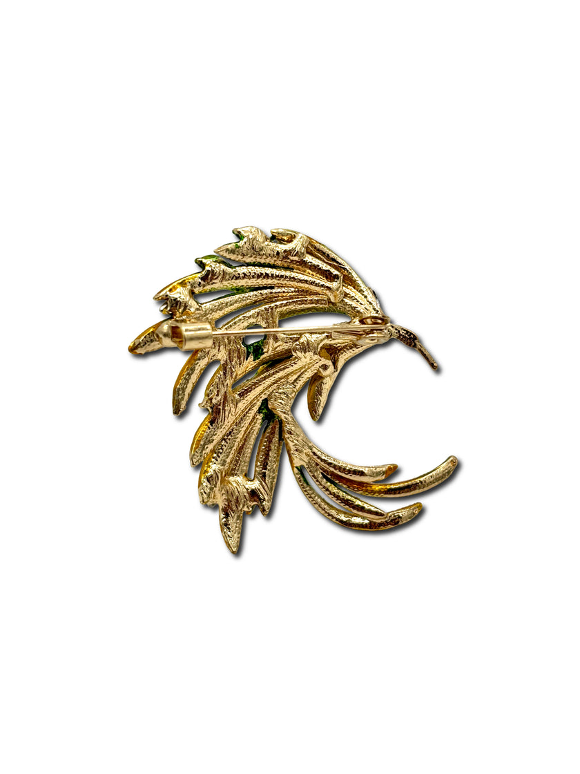 Abstract Feather Brooch