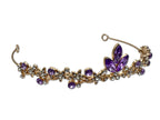 Dainty little Amethyst and Gold Coloured Tiara
