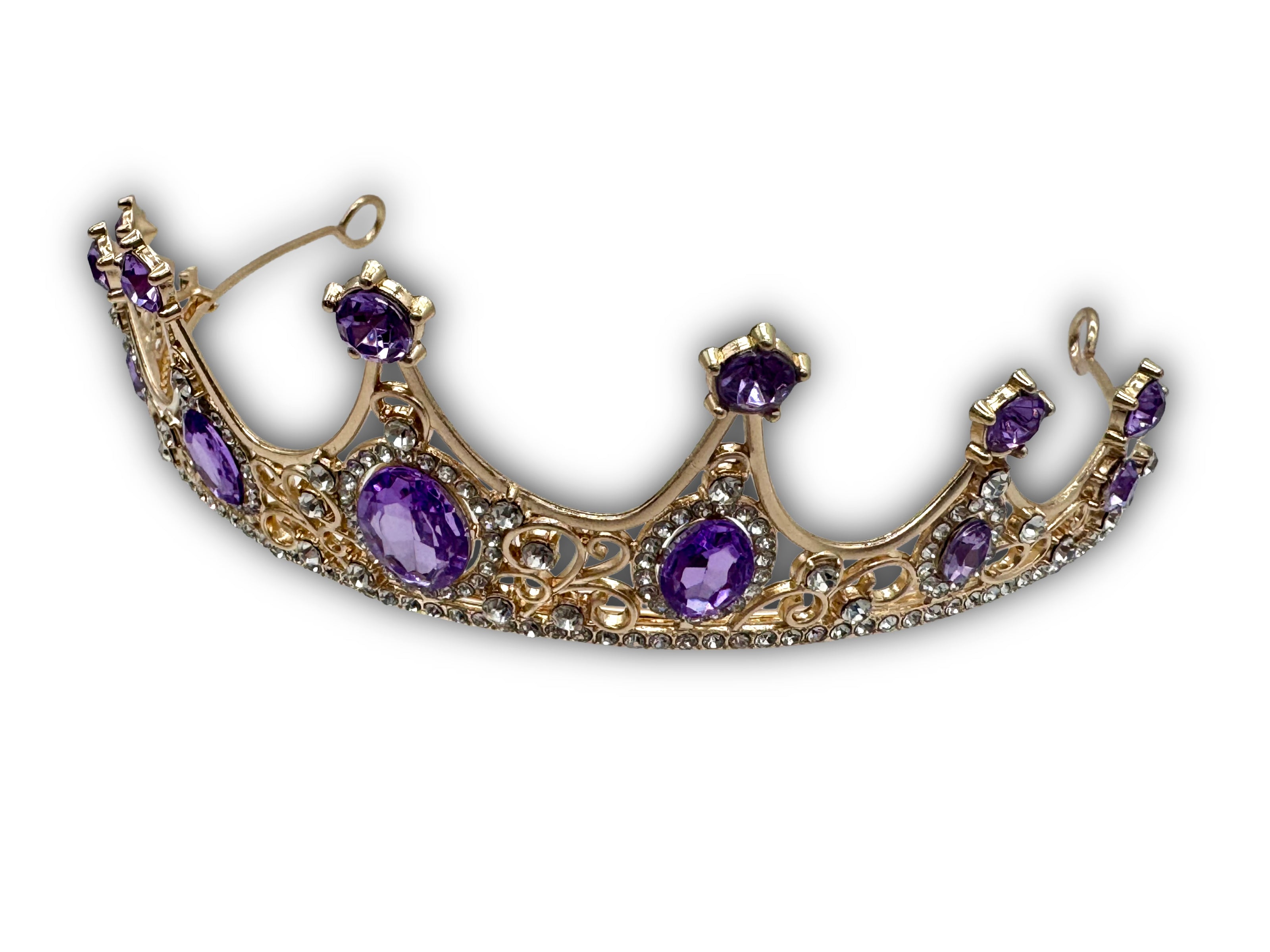 Regal 5 point Amethyst Coloured Tiara