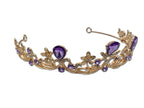 Gold and Amethyst Coloured Tiara