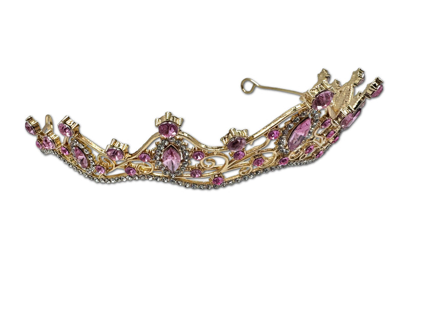 Gold and Pink Coloured Tiara