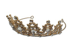 Gold and Diamond Coloured Tiara Crown