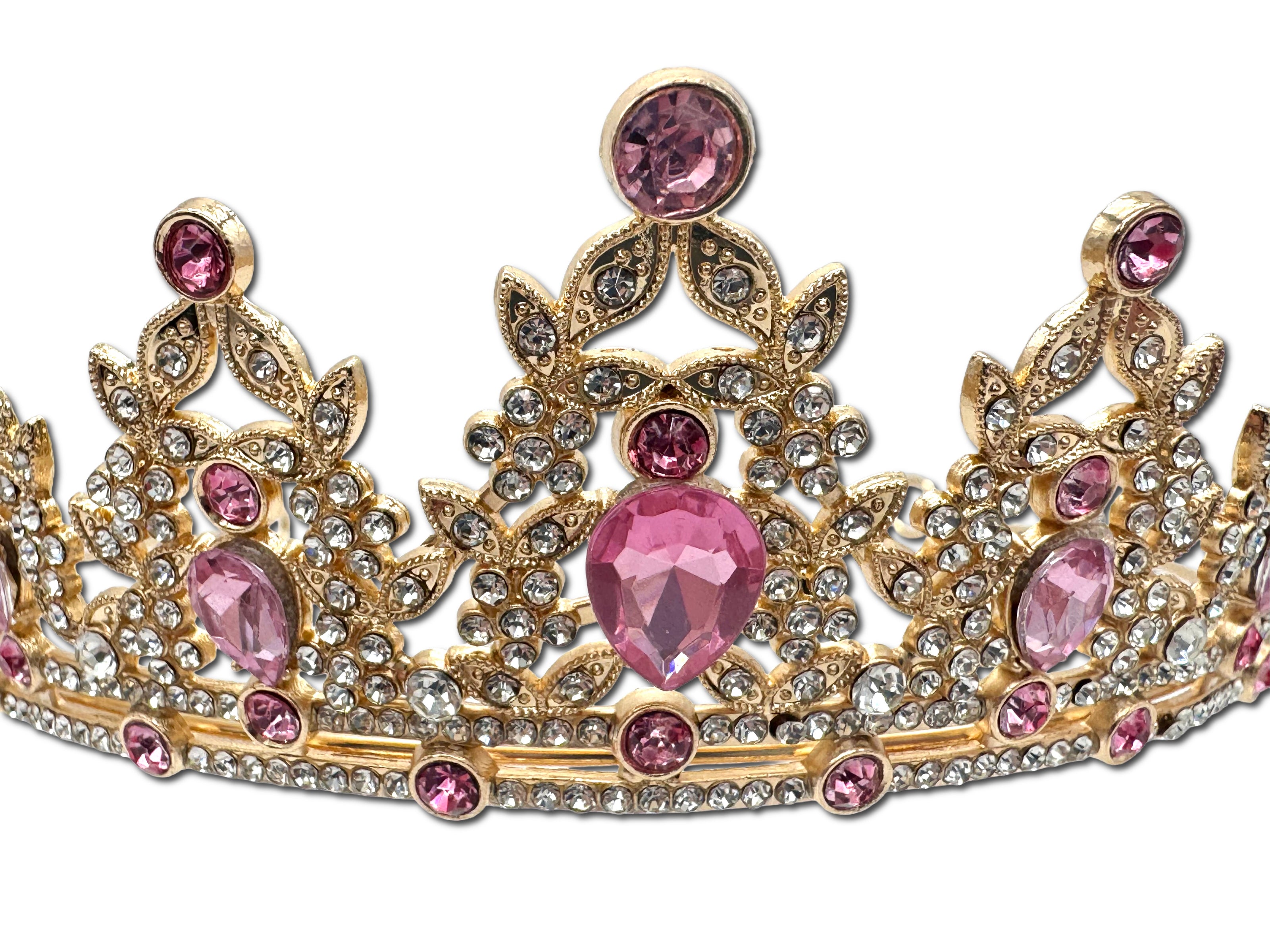 Gold and Pink Coloured Tiara