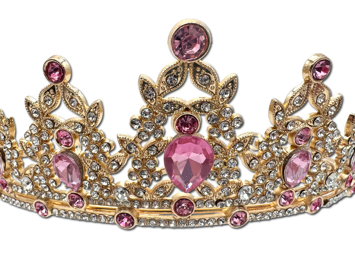 Gold and Pink Coloured Tiara