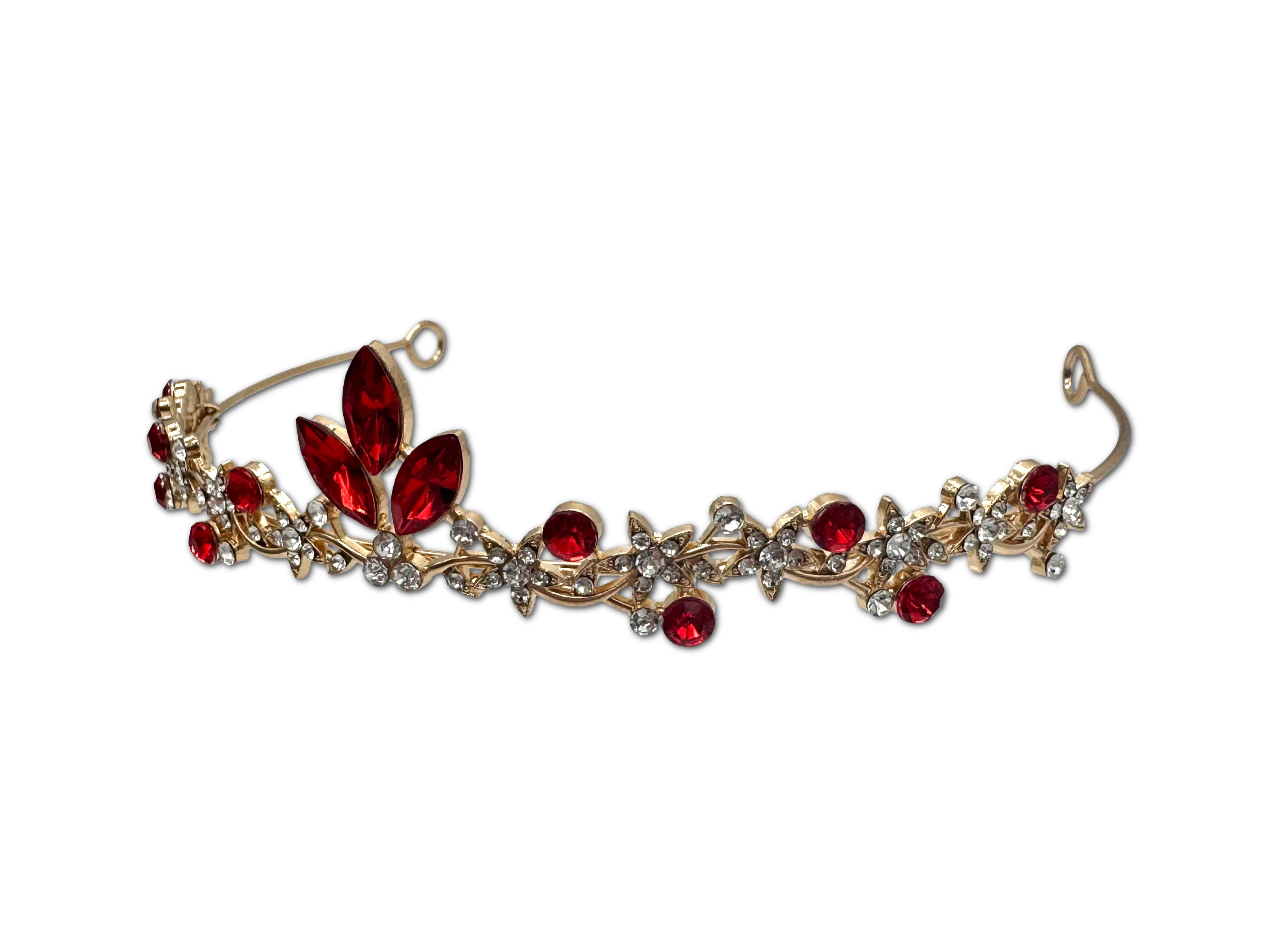 Little Cute Red and Gold Coloured Tiara