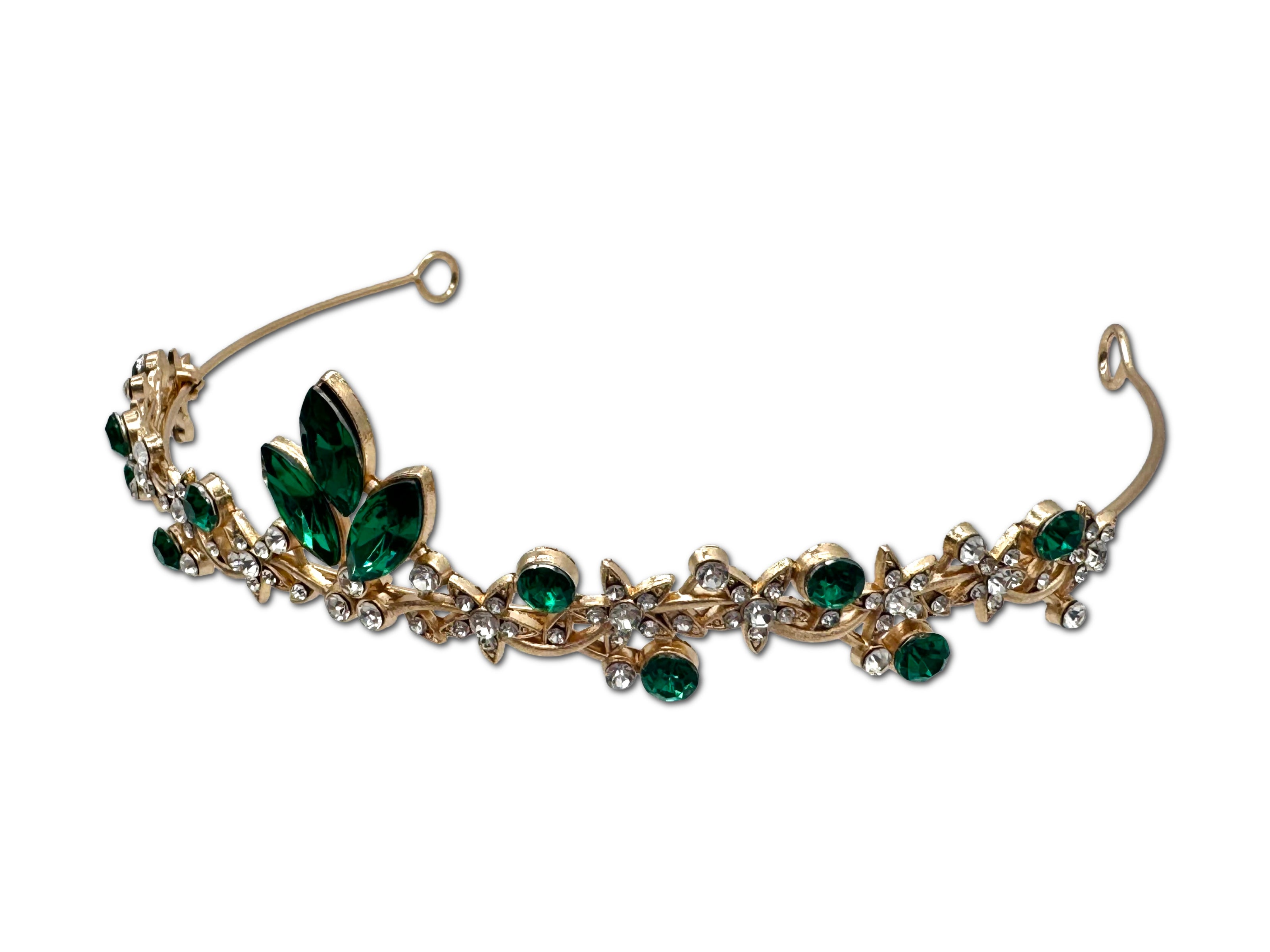 Gold and Green Coloured little Tiara