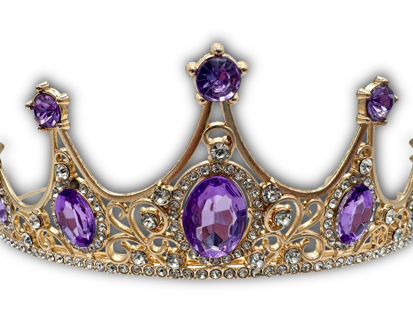 Regal 5 point Amethyst Coloured Tiara