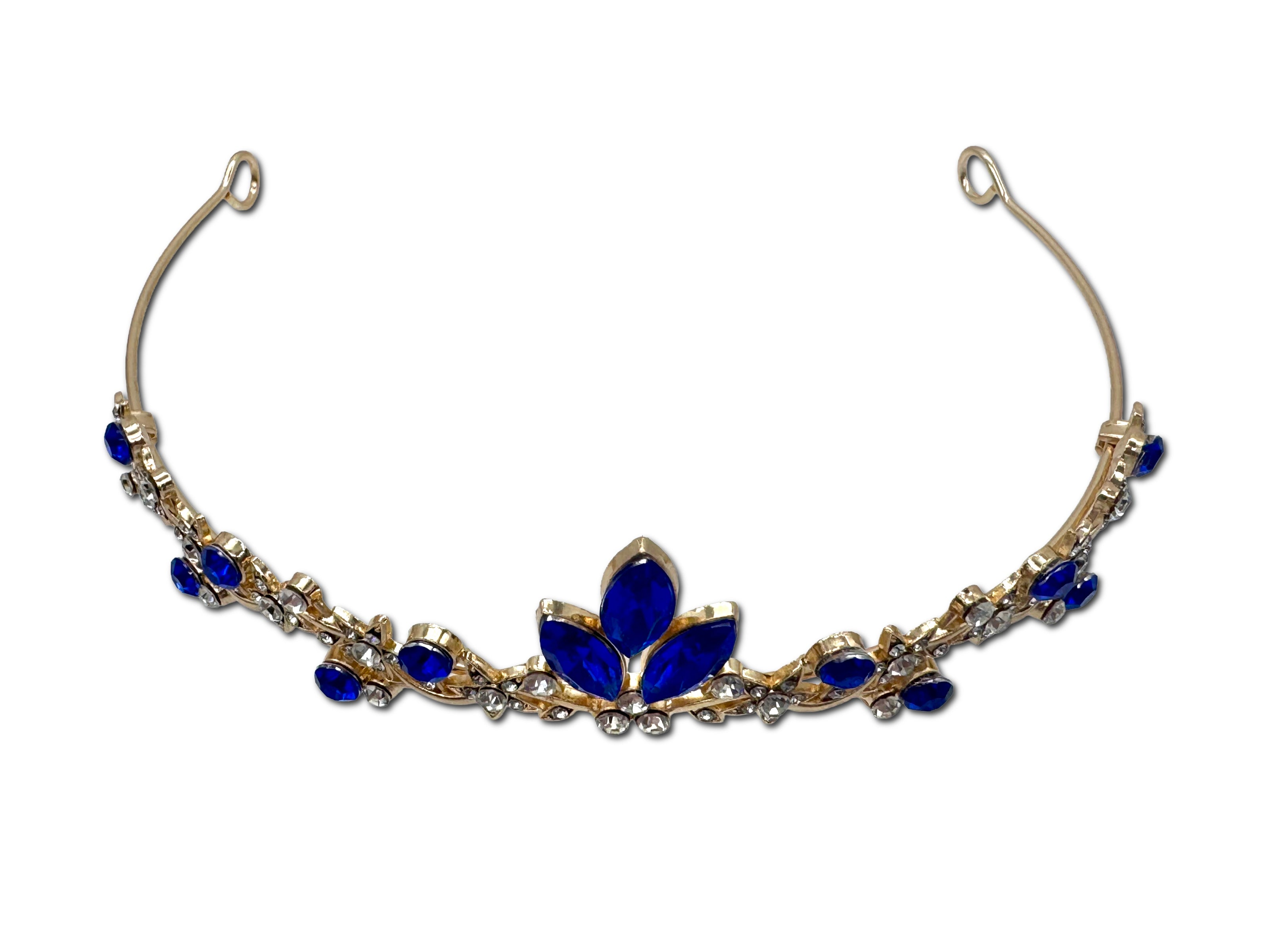 Cute little Sapphire Coloured Encrusted Tiara