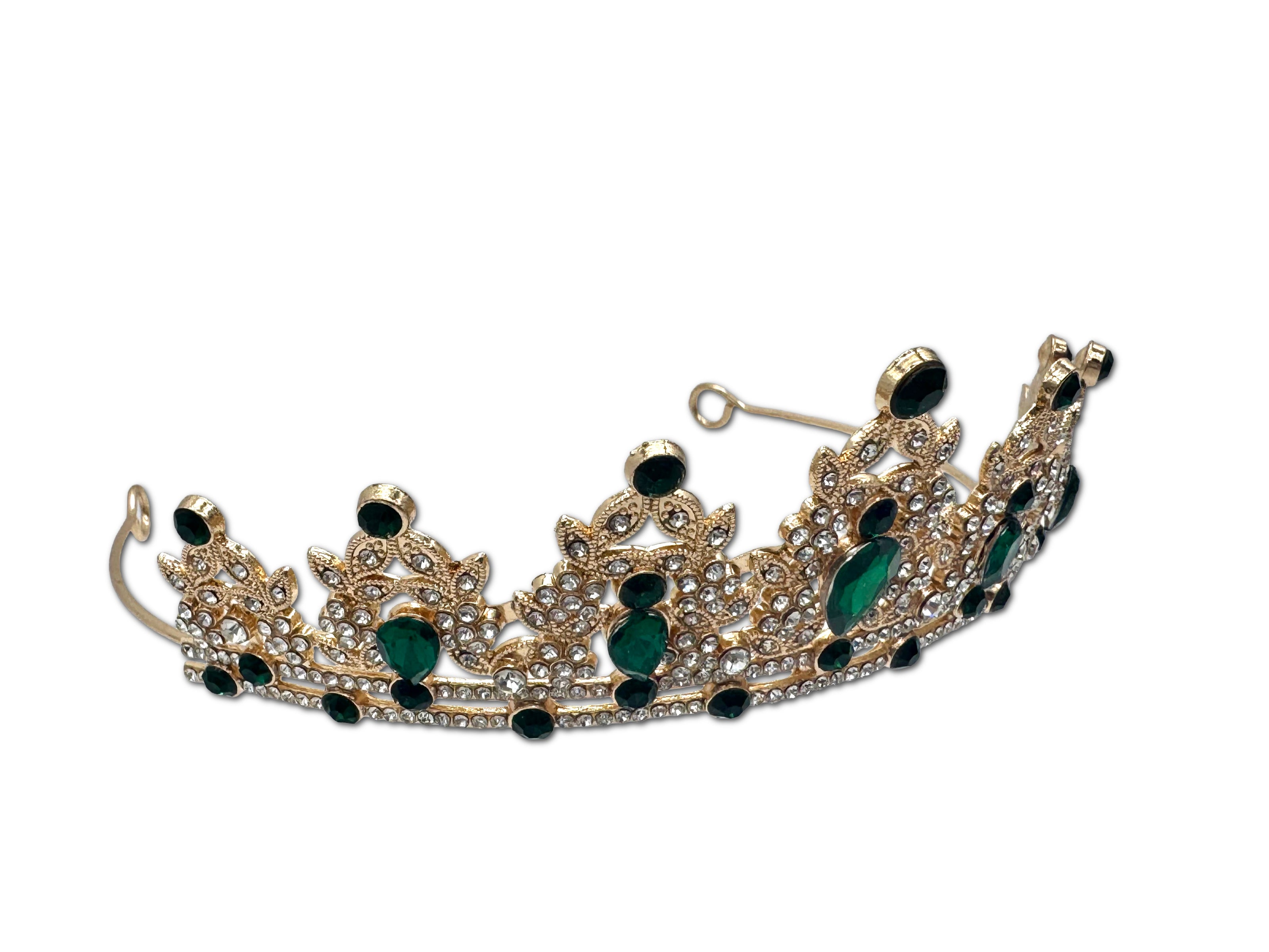 Green and Gold Coloured Tiara