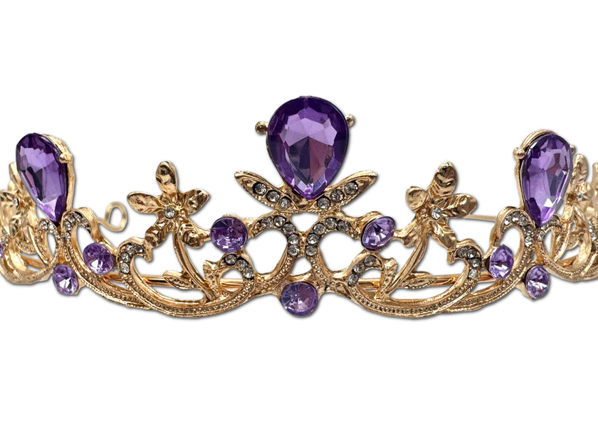 Gold and Amethyst Coloured Tiara