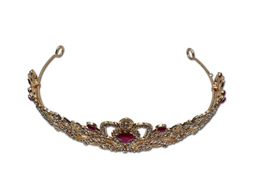 Ruby and Gold Coloured Tiara