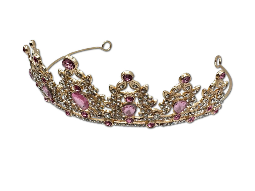 Gold and Pink Coloured Tiara