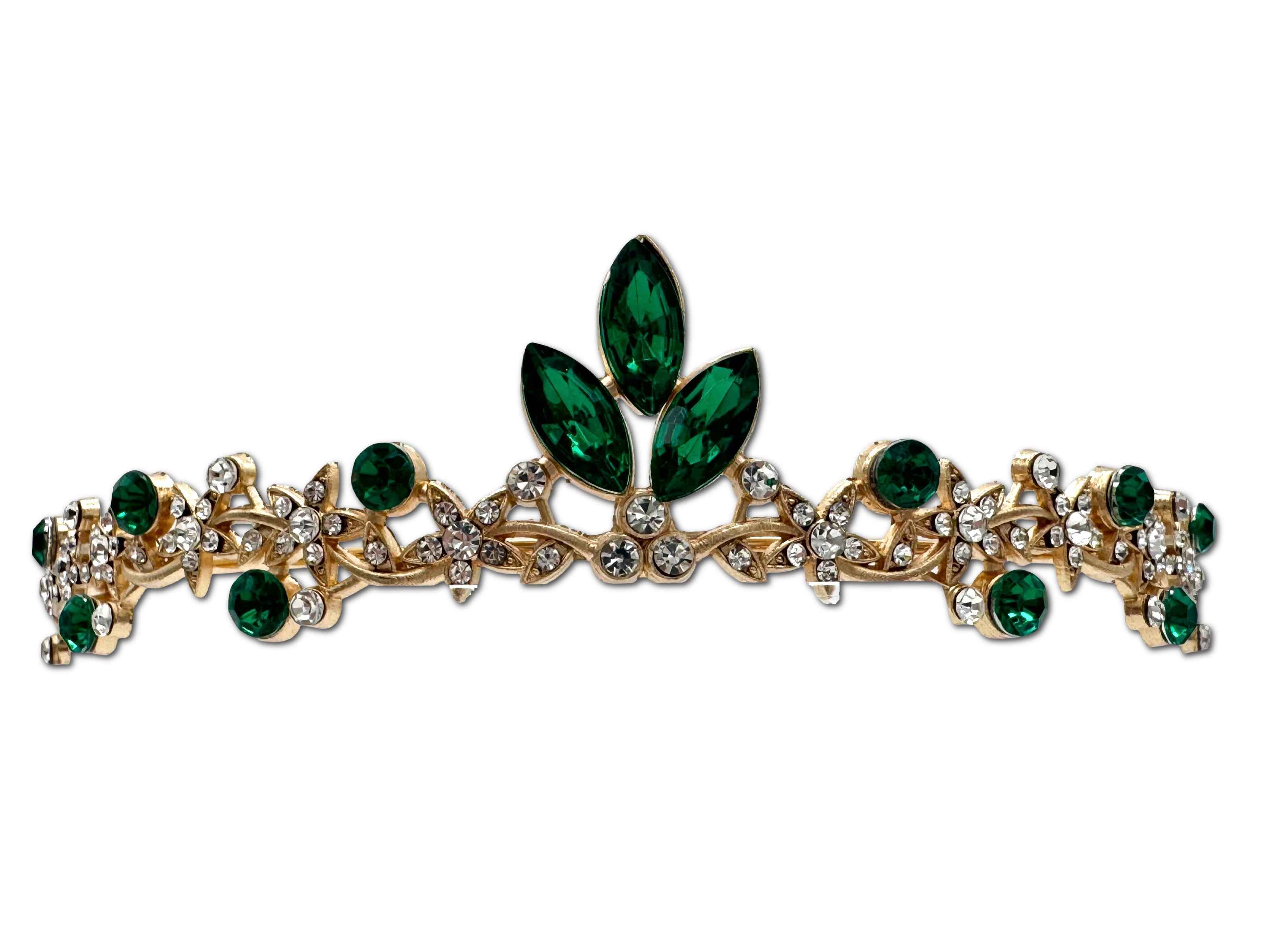 Gold and Green Coloured little Tiara