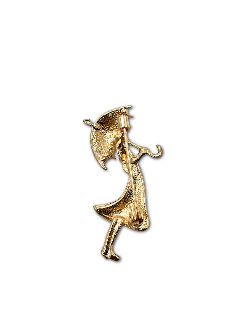 Lady with an umbrella Brooch