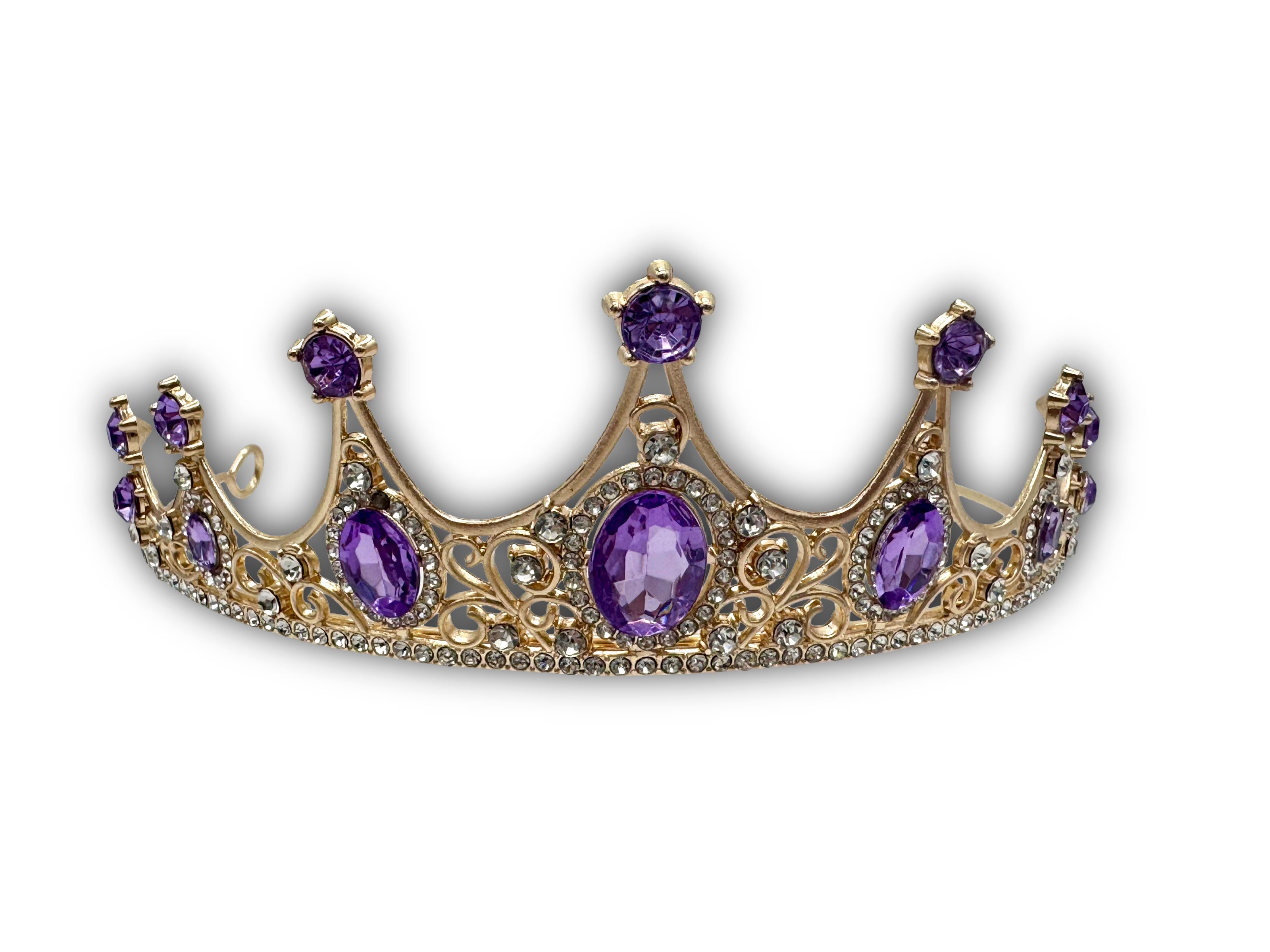 Regal 5 point Amethyst Coloured Tiara