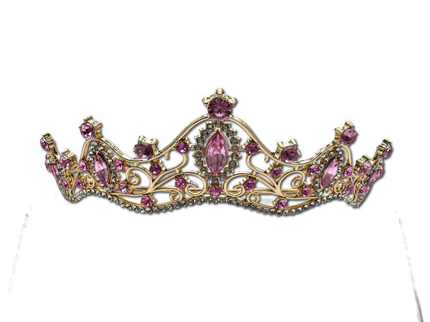 Gold and Pink Coloured Tiara