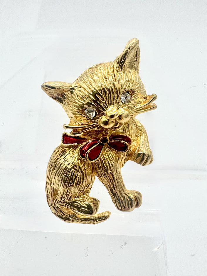 Vintage Cat Brooch
