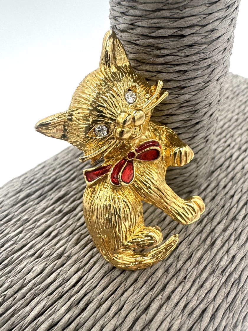 Vintage Cat Brooch
