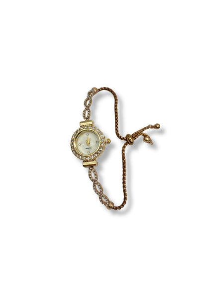 Adjustable Round Diamante Watch