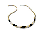 Vintage 80's Gold Black and White Necklace