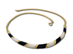 Vintage 80's Gold Black and White Necklace