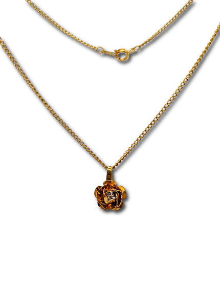 Dainty Vintage Rose Necklace