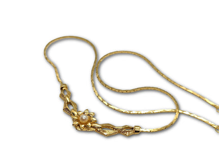 Faux Pearl Geometric Necklace