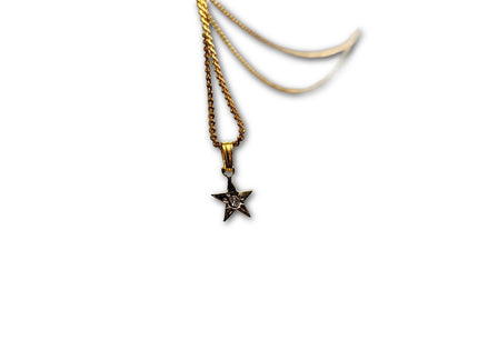 Star Necklace, Vintage, Gold Plated