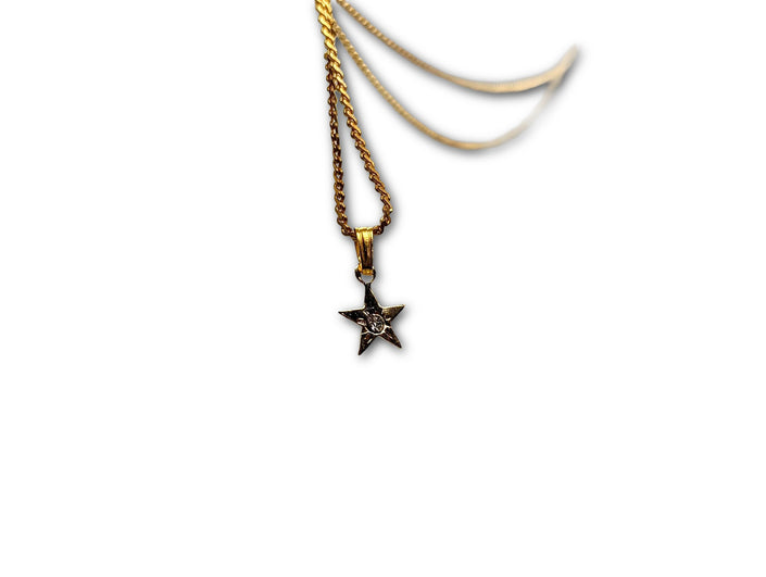 Star Necklace, Vintage, Gold Plated