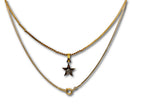 Star Necklace, Vintage, Gold Plated