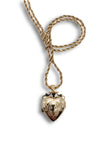 Heart Locket with Rope chain, Gold plated