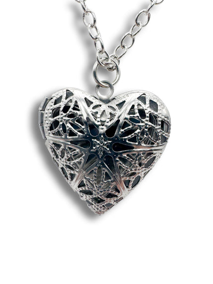 Silver Coloured Heart Locket