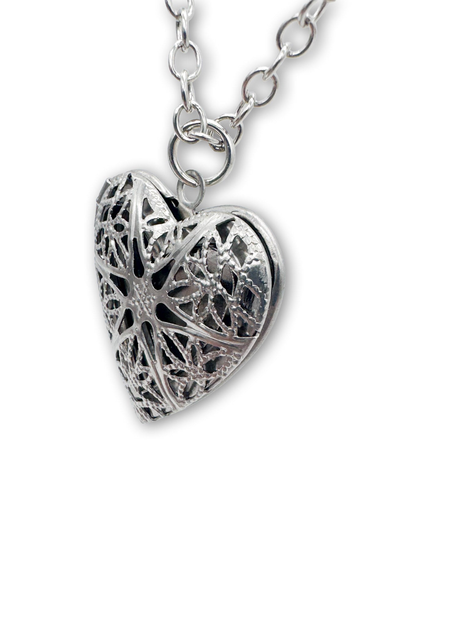 Silver Coloured Heart Locket