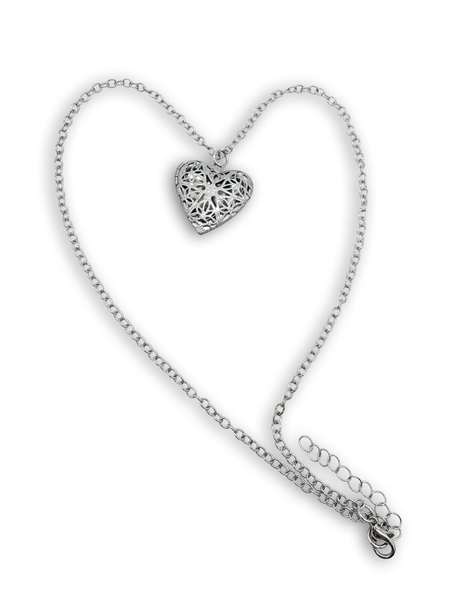Silver Coloured Heart Locket