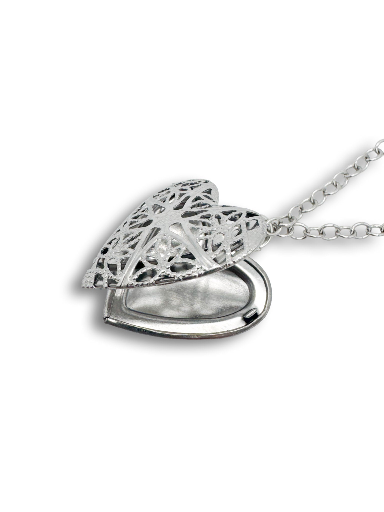 Silver Coloured Heart Locket