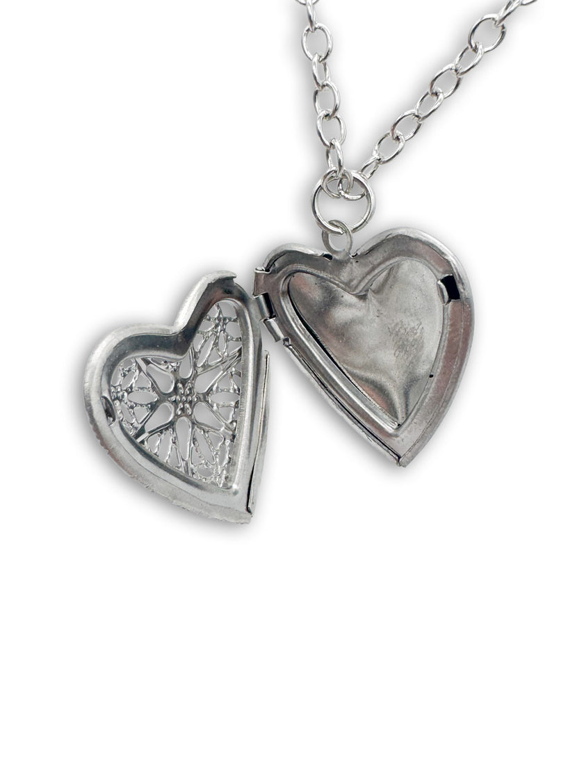 Silver Coloured Heart Locket