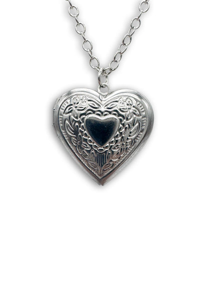 Silver Coloured Heart Locket