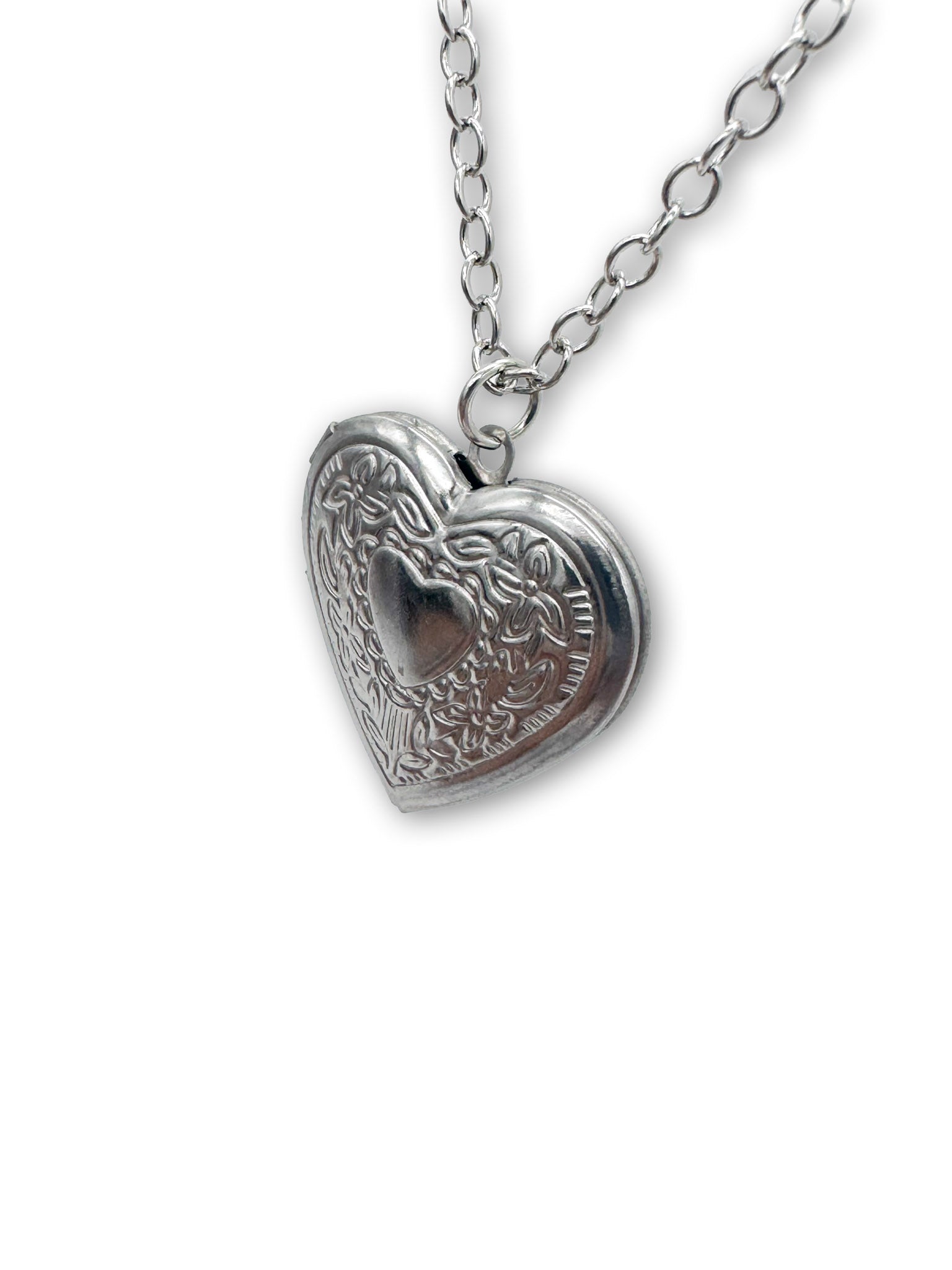 Silver Coloured Heart Locket