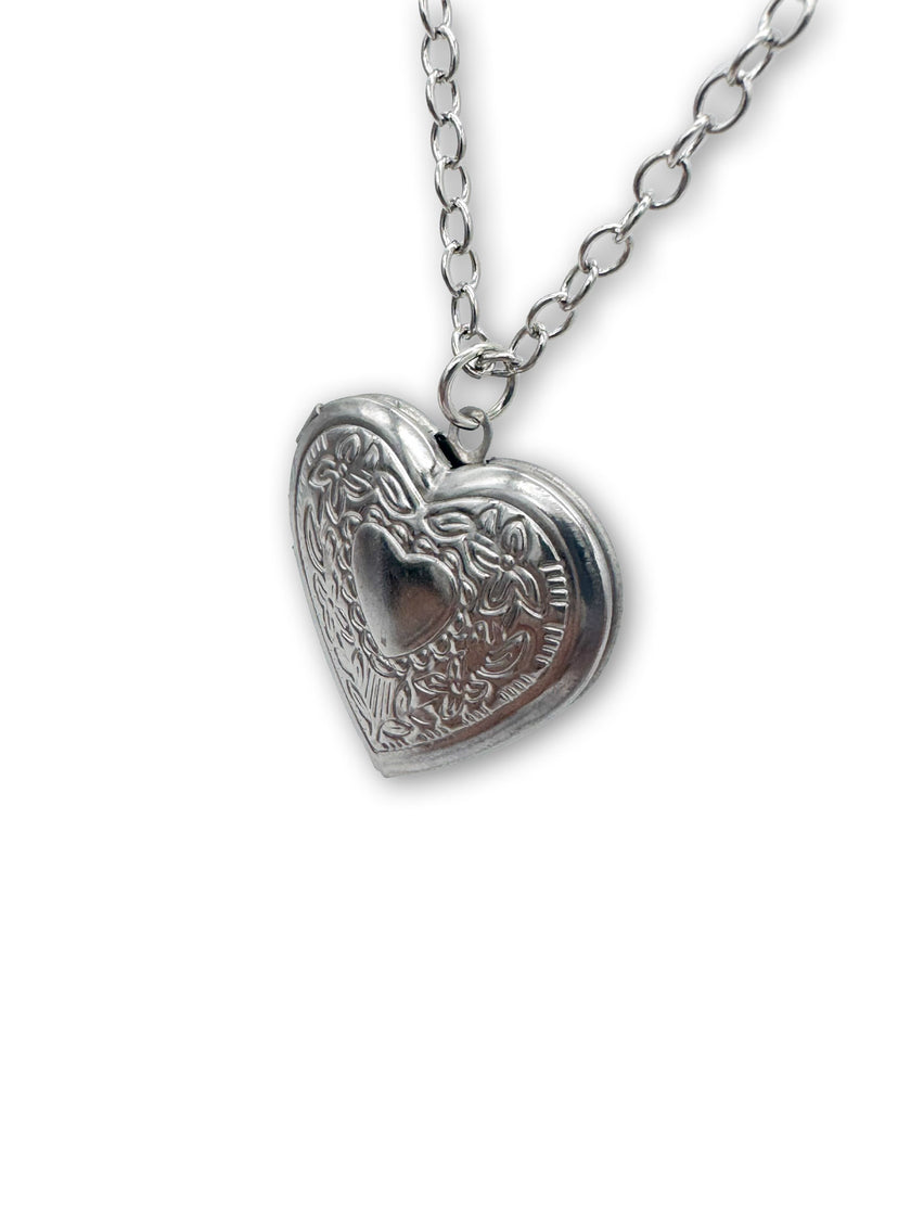Silver Coloured Heart Locket